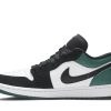 553558-113 Air Jordan 1 Low Hvid Sort Mystic Green Sko-1