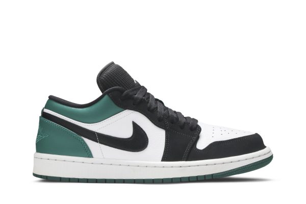 Air Jordan 1 Low Hvid Sort Mystic Green Sko 553558-113