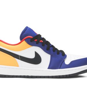 Air Jordan 1 Low Hvid Dyb Kongeblå Sko 553558-123