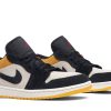 553558-127 Air Jordan 1 Low Universitets Guld Sko-4