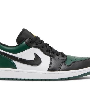 Air Jordan 1 Low Grøn Toe Sko 553558-371