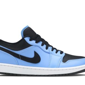 Air Jordan 1 Low Universitet Blå Sort Sko 553558-403