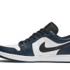 553558-411 Air Jordan 1 Low Mørk Blågrøn Sko