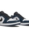 553558-411 Air Jordan 1 Low Mørk Blågrøn Sko-4