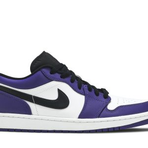 Air Jordan 1 Low Court Lilla Hvid Sko 553558-500