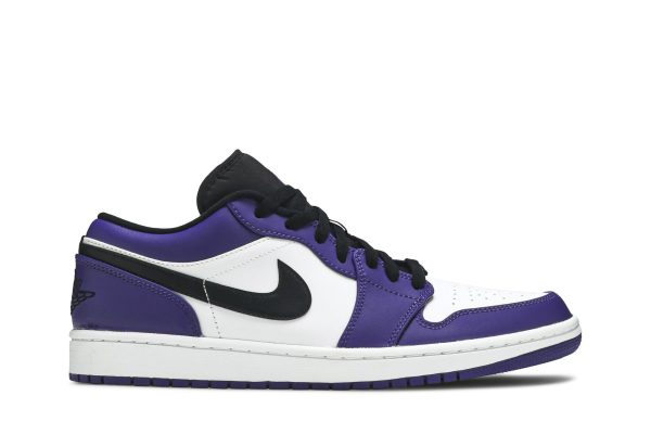 Air Jordan 1 Low Court Lilla Hvid Sko 553558-500