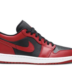 Air Jordan 1 Low Reverse Bred Varsity Rød Sko 553558-606