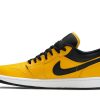 553558-700 Air Jordan 1 Low Universitet Guld Sort Sko-1