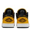 553558-700 Air Jordan 1 Low Universitet Guld Sort Sko-3