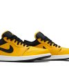 553558-700 Air Jordan 1 Low Universitet Guld Sort Sko-4