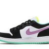 553560-151 Air Jordan 1 Low GS White Violet Shock Sko-1