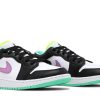 553560-151 Air Jordan 1 Low GS White Violet Shock Sko-4