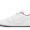 553560-164 Air Jordan 1 Low GS Hvid Gym Rød Sort Sko-1