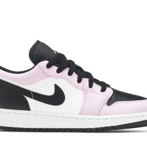 Air Jordan 1 Low GS Light Arctic Pink Black Sko 554723-601