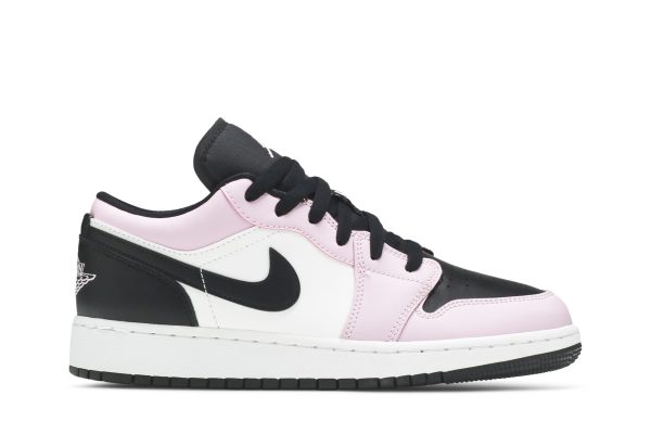 Air Jordan 1 Low GS Light Arctic Pink Black Sko 554723-601