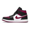 554724-066 Air Jordan 1 Mid Bred Toe Ædel rød Sko-1