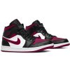 554724-066 Air Jordan 1 Mid Bred Toe Ædel rød Sko-4