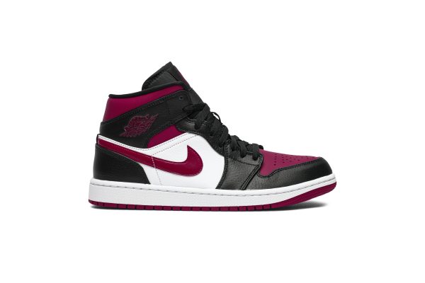 Køb Air Jordan 1 Mid Bred Toe Ædel rød Sko 554724-066