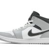 554724-078 Air Jordan 1 Mid Light Smoke Grey Sko-1