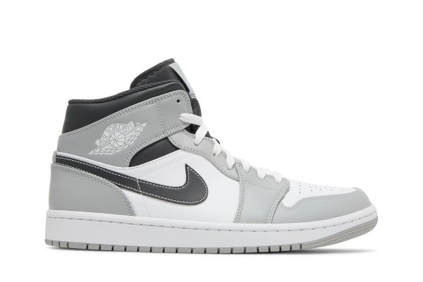 Air Jordan 1 Mid Light Smoke Grey Sko 554724-078