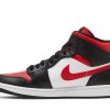 554724-079 Air Jordan 1 Mid Bred Toe Sko-1