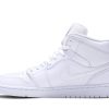 554724-109 Air Jordan 1 Mid Triple White Sko-1