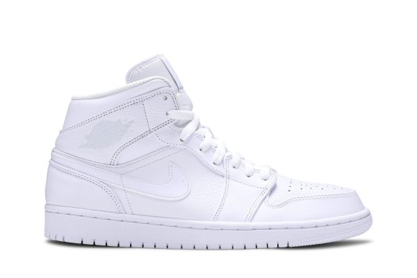 Køb Air Jordan 1 Mid Triple White Sko 554724-109