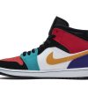 554724-125 Air Jordan 1 Mid Bred Multi-farve Sko-1