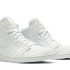 554724-129 Air Jordan 1 Mid Triple White 2019 Sko-4