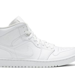 Køb Air Jordan 1 Mid Triple White 2.0 2020 Sko 554724-130