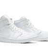 554724-130 Air Jordan 1 Mid Triple White 2.0 2020 Sko-4