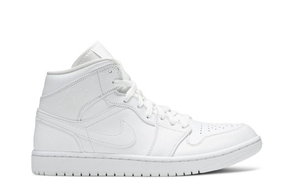 Køb Air Jordan 1 Mid Triple White 2.0 2020 Sko 554724-130