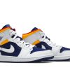 554724-131 Air Jordan 1 Mid Hvid dyb kongeblå Sko-4