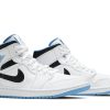 554724-141 Air Jordan 1 Mid Laser Blue Sko-4