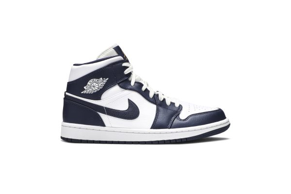 Køb Air Jordan 1 Mid Obsidian Sko 554724-174