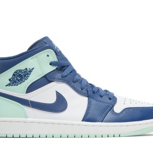 Air Jordan 1 Mid Blue Mint Sko 554724-413