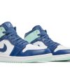 554724-413 Air Jordan 1 Mid Blue Mint Sko-4