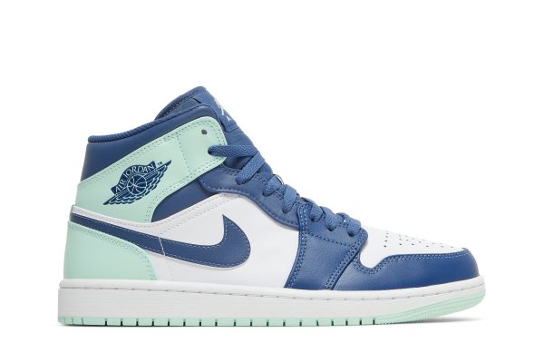 Air Jordan 1 Mid Blue Mint Sko 554724-413