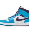 554724-415 Air Jordan 1 Mid Hornets Sko-1