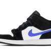 554725-084 Air Jordan 1 Mid GS Sort Racer Blå Sko-1