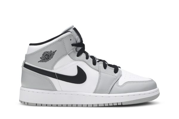 Køb Air Jordan 1 Mid GS Light Smoke Grey Sko 554725-092