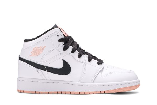 Køb Air Jordan 1 Mid GS White Arctic Orange 554725-180