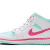 555112-102 Air Jordan 1 Mid GS Digital Pink Sko-1