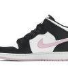 555112-103 Air Jordan 1 Mid GS White Light Arctic Pink Sko-1