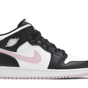 Køb Air Jordan 1 Mid GS White Light Arctic Pink Sko 555112-103