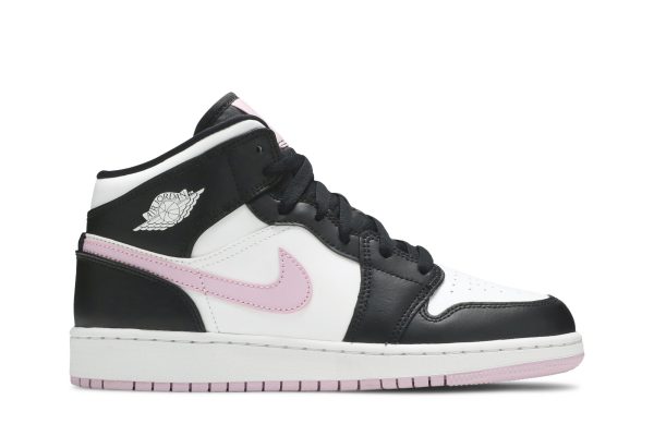 Køb Air Jordan 1 Mid GS White Light Arctic Pink Sko 555112-103