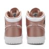 555112-190 Air Jordan 1 Mid GS Hvid rosa guld Sko-3