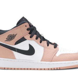 Køb Air Jordan 1 Mid GS Pink Quartz Sko 555112-603