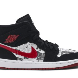 Køb Air Jordan 1 Mid SE Newspaper Air Times Sko 852542-061