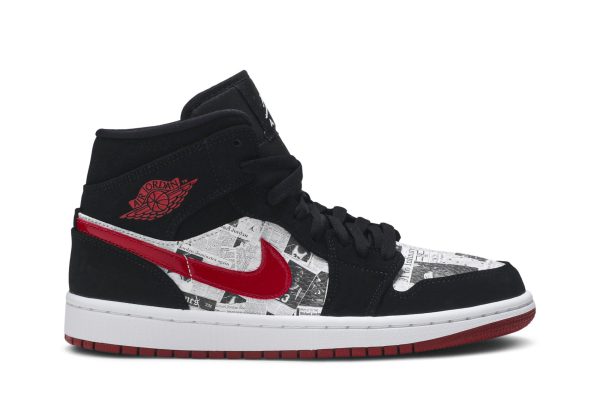 Køb Air Jordan 1 Mid SE Newspaper Air Times Sko 852542-061